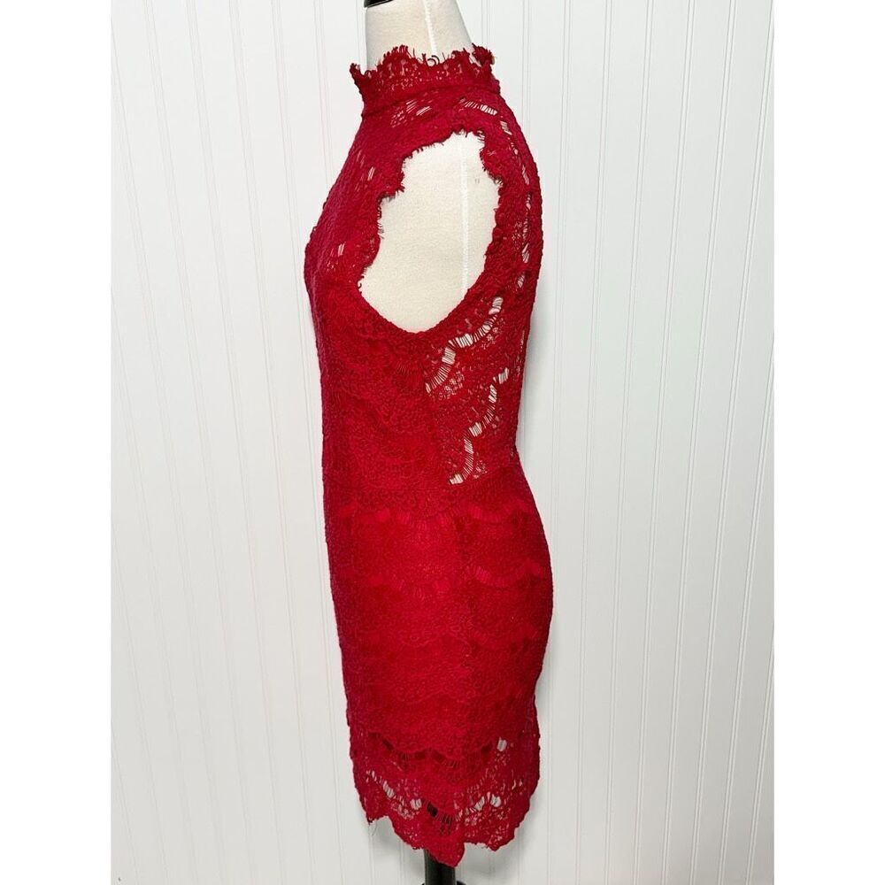 Intimately Free People Women's Daydream Lace Mini Dress Red‎ Medium - Picture 9 of 12